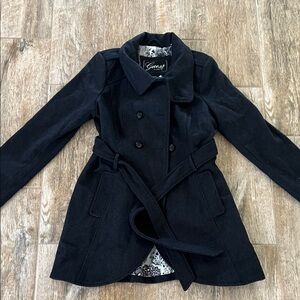 Guess Women's Black Coat Large- NEW